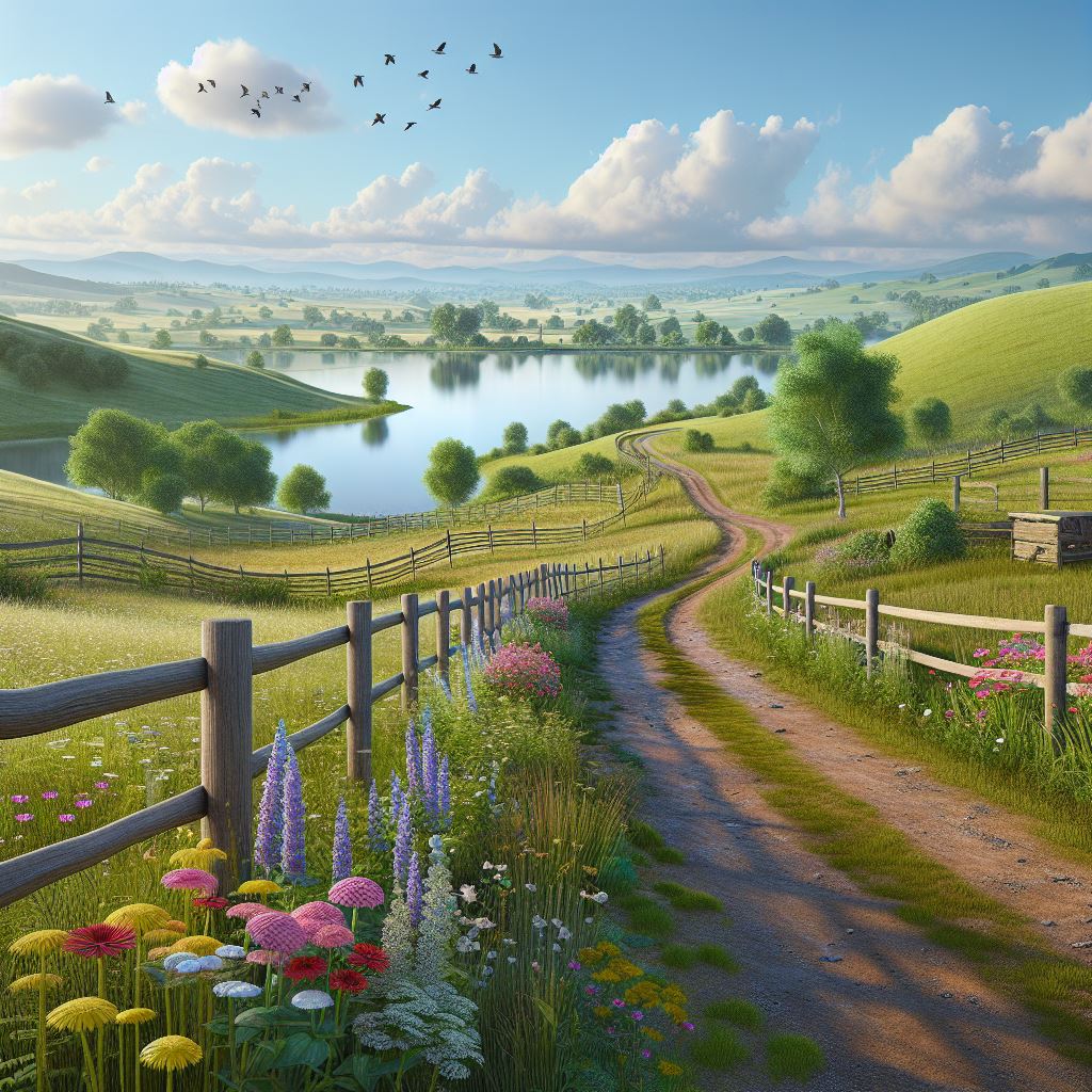 An AI generated image of a landscape.