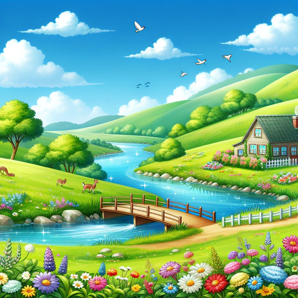 An AI generated image of a landscape.